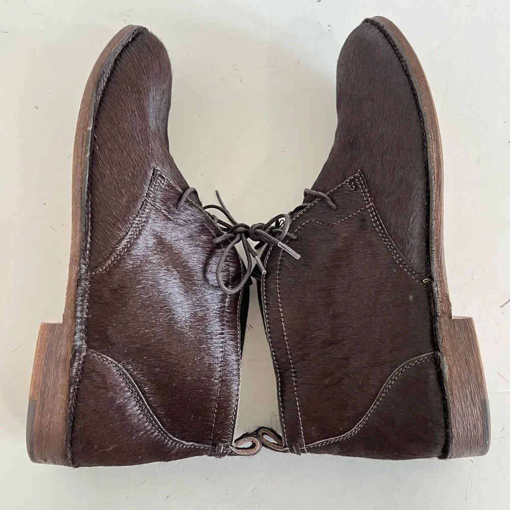 Trask Addy Chukka Calf Hair Leather Boots Brown Size 8.5 M